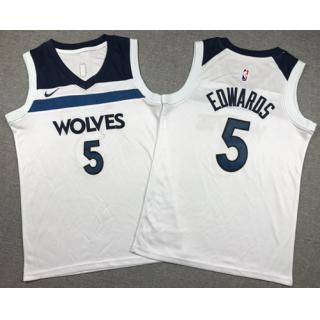 Anthony Edwards, Minnesota Timberwolves (White) - NIÑOS